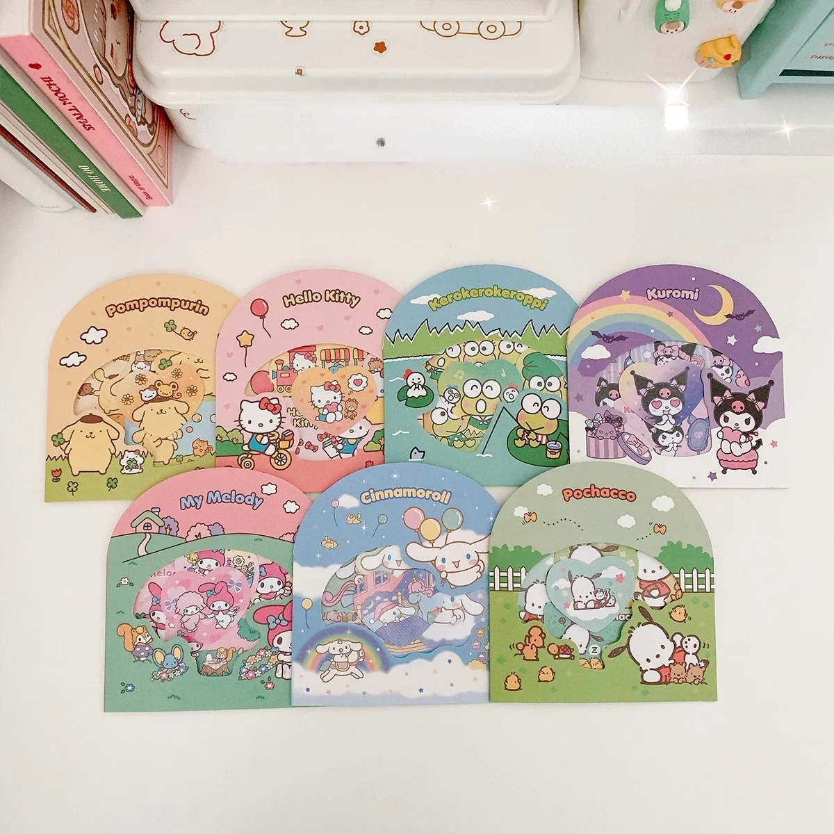 30-шт-милые-sanrio-cinnamoroll-kuromi-my-melody-hello-kitty-дети-diy-украшения-gudetama-наклейки