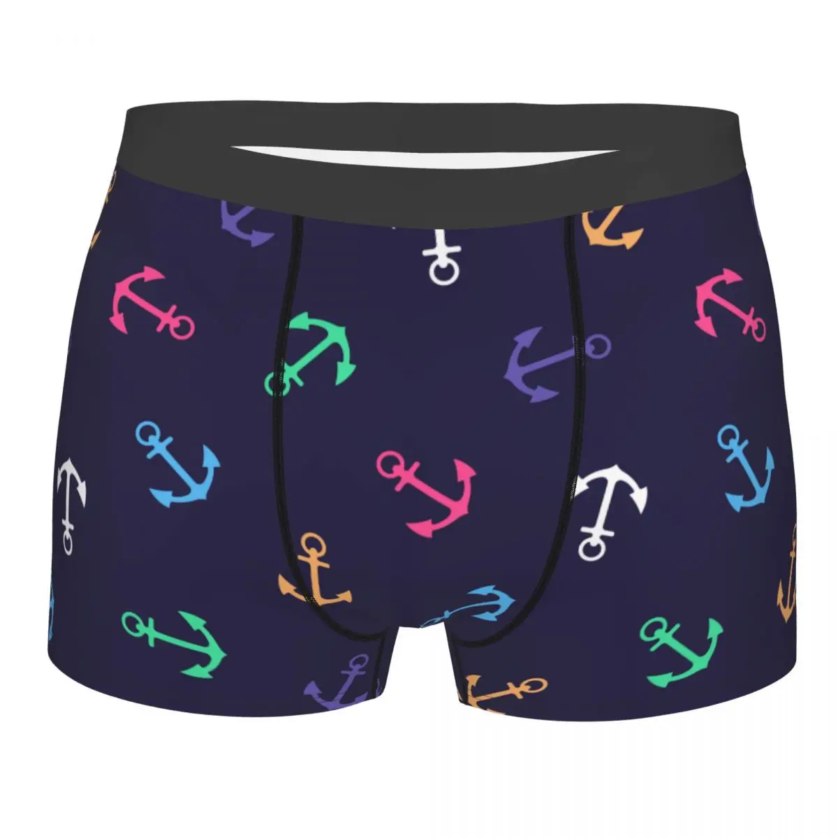 Novelty Boxer Colorful Anchor Navy Shorts Panties Men's Underwear Soft Underpants for Male