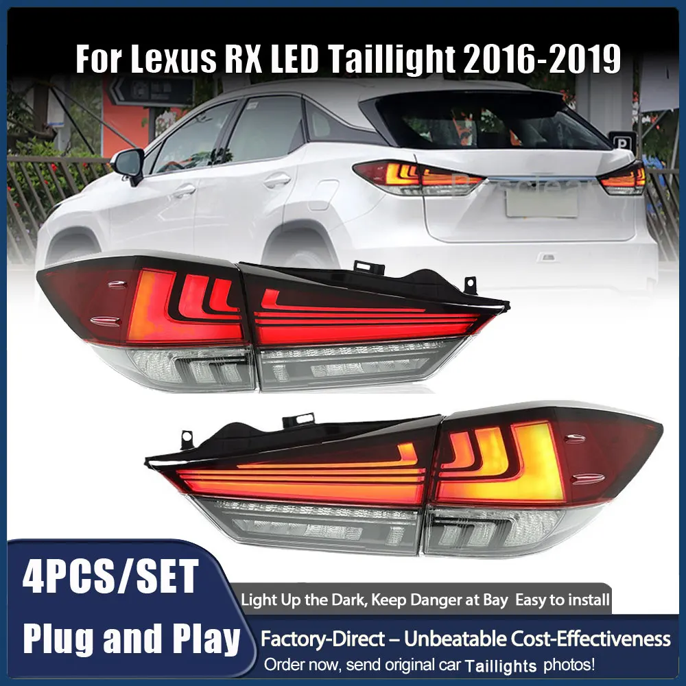 Car Lights for Lexus RX RX270 RX350 RX450 RX330 RX440H 2016-2019 Taillights LED Projetor Tail Lamps DRL Automotive Accessories