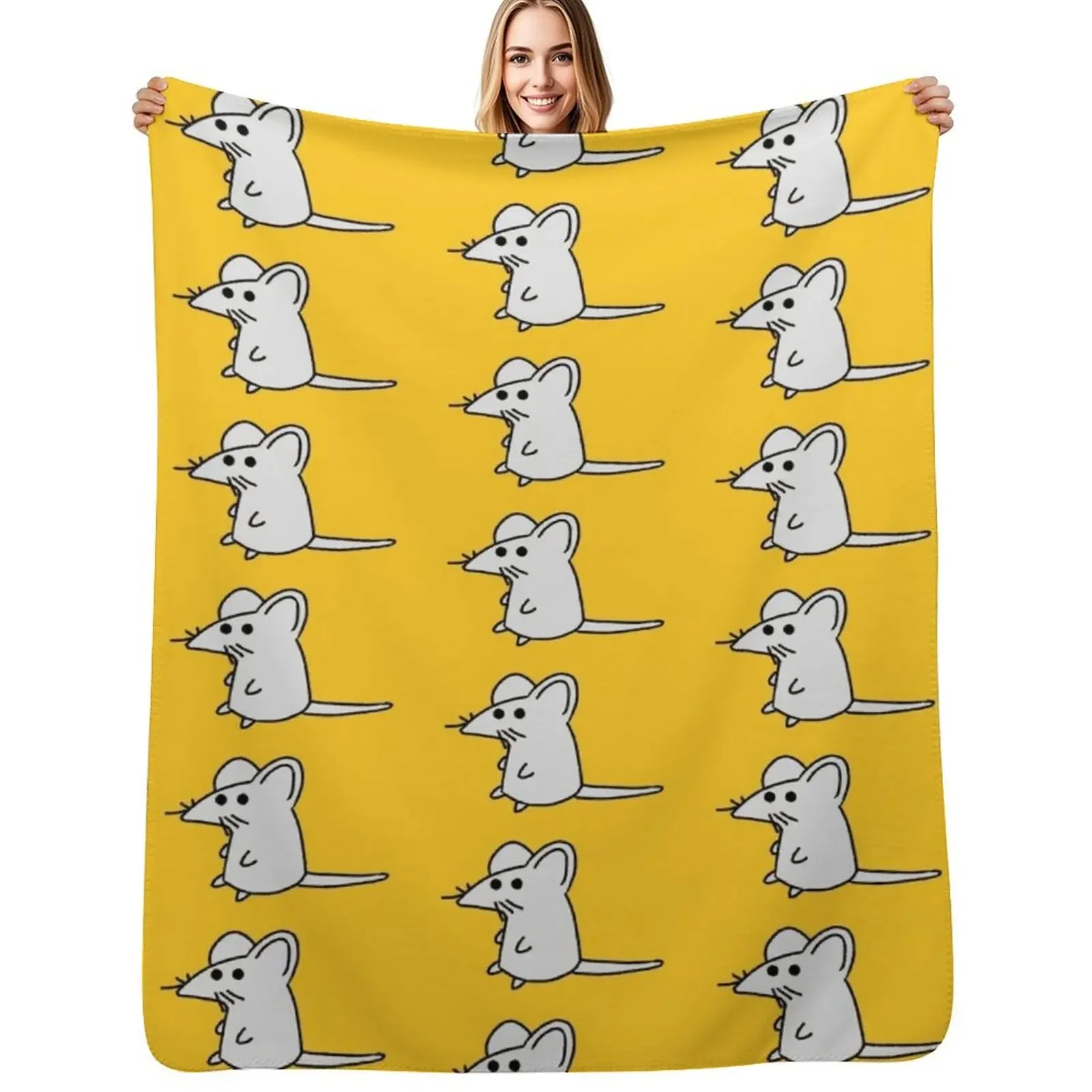 

Sitting Mouse Throw Blanket Luxury Brand Large Soft Blanket