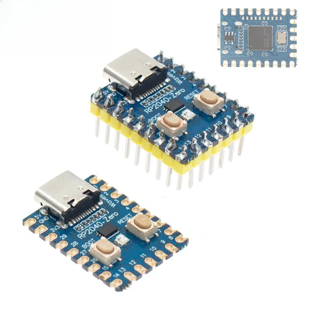 Module de carte de développement PICO pour microcontrôleur Raspberry Pi RP2040-Zero RP2040, processeur double cœur Cortex M0+, 2 Mo de mémoire Flash