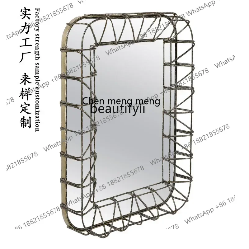Q178 CC Decorative makeup mirror Metal mirror can hang oval premium bag frame