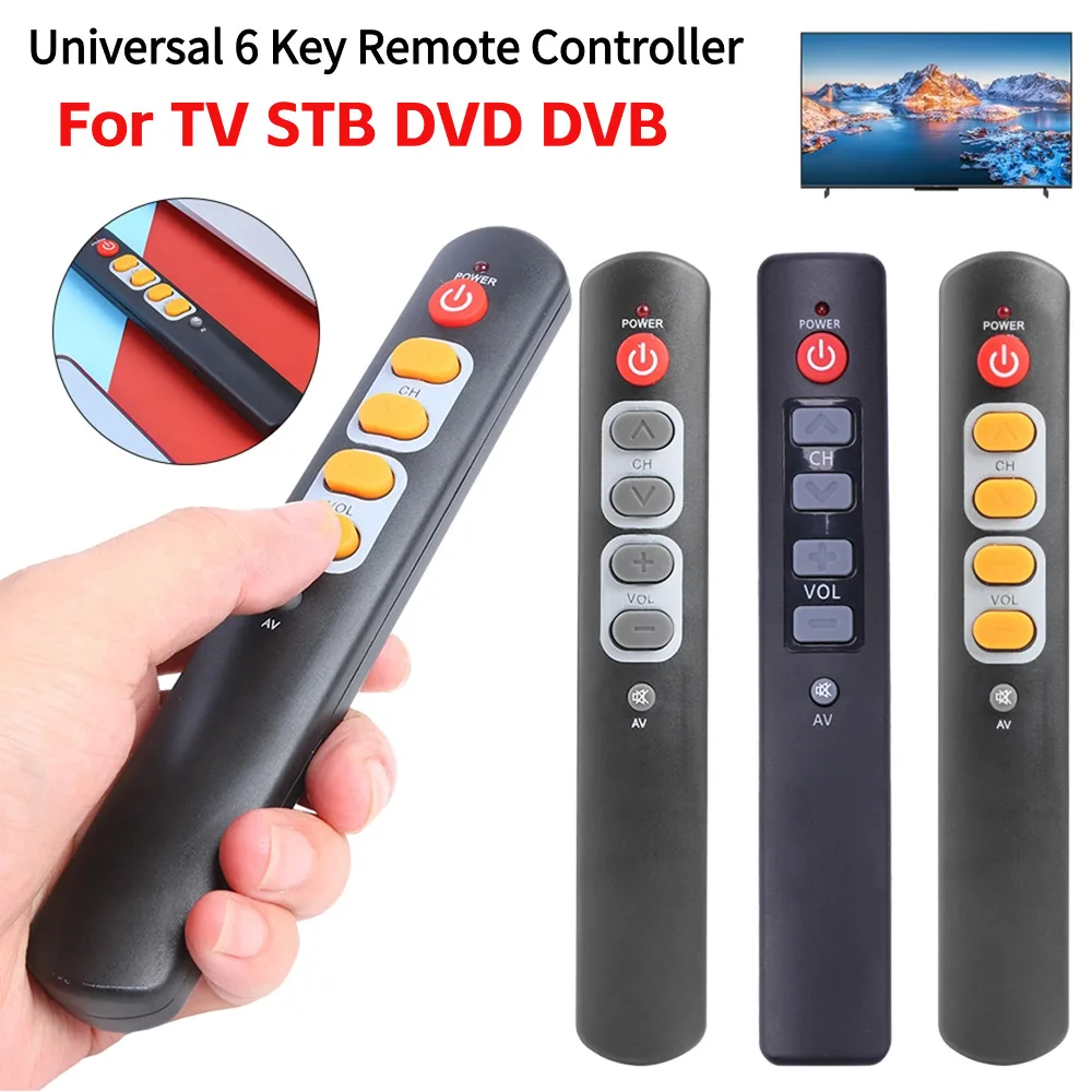 Old People Easy Use Universal Learn Remote Control Work for TV STB DVD HIFI Heater Spearker, Learning Controller for TV Box