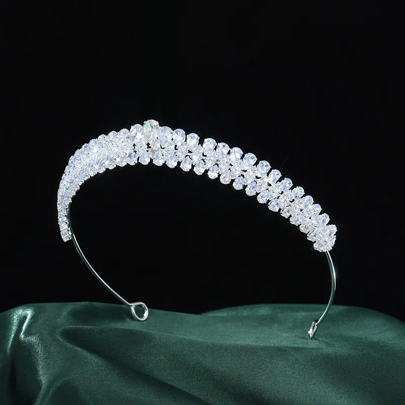 Luxury Bridal Tiara Crown For Wedding Headdress Zirconia Crystal Crowns For Women 15 Years Birthday Party Diadem Bride Headpiece