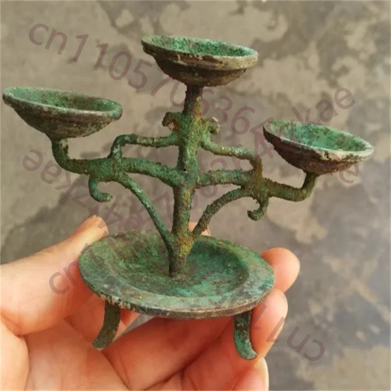 China Copper From rural Collection,Old Bronze candlestick Be unearthed Utensils