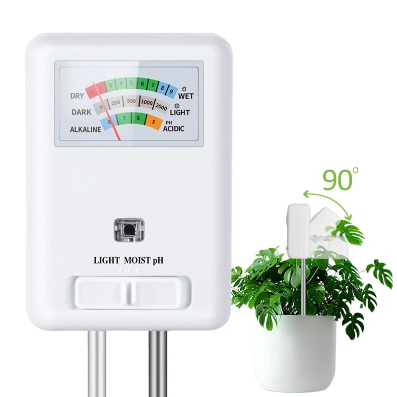 HOT SALE 3-In-1 Soil Meter Moisture Light And PH Tester For Indoor Outdoor House Plants Garden Lawn Farm No Battery Needed