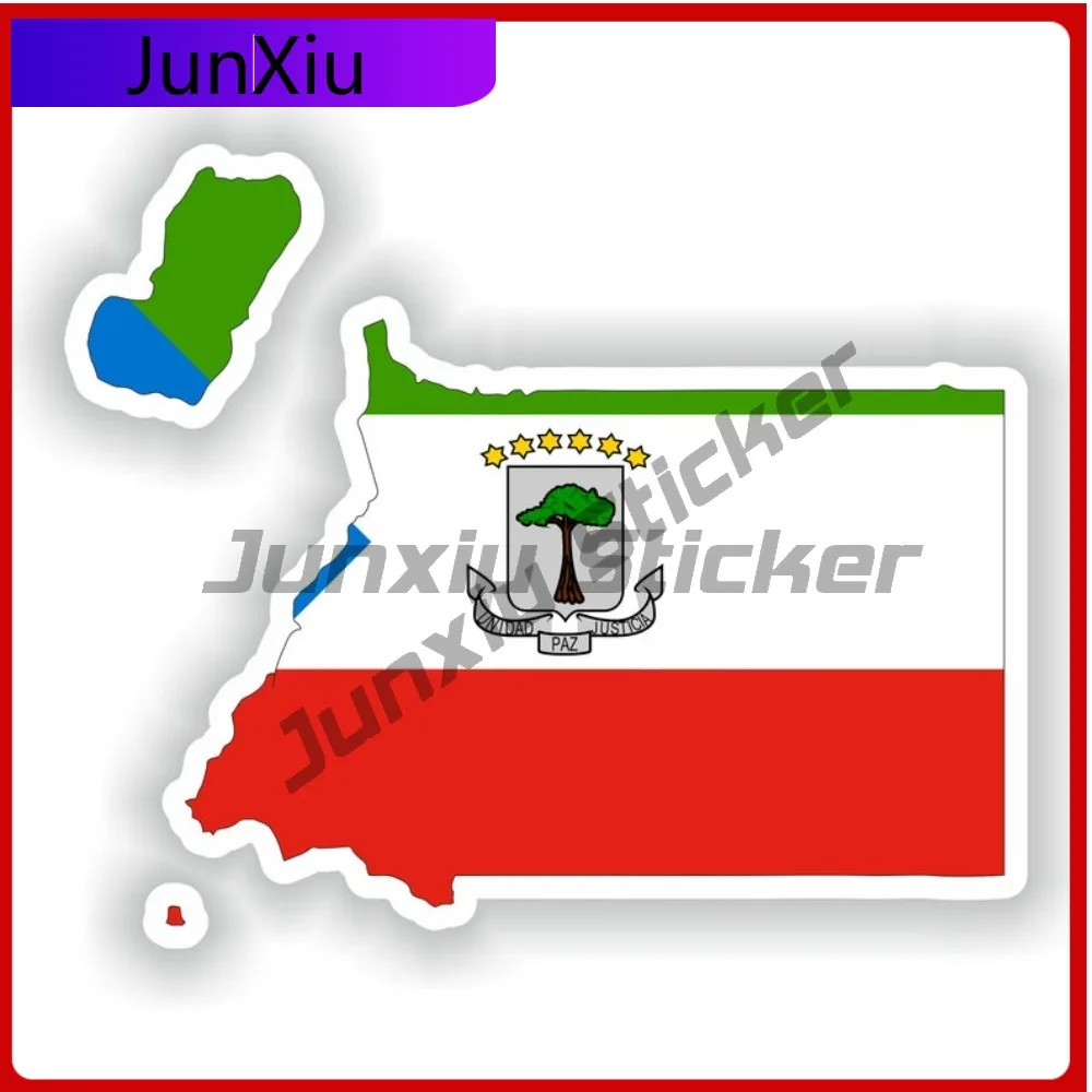

Equatorial Guinea Map Flag Personality Auto Styling Detail Used Across Cars Motorcycles And Scooters With National Emblem