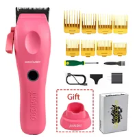 Professional JUCAI Pink JC01 Hair Clipper Hair Clipper DLC FIXED BLADES 7800RPM 4500mAh Hair Salon Oil Head Gift Charging Base