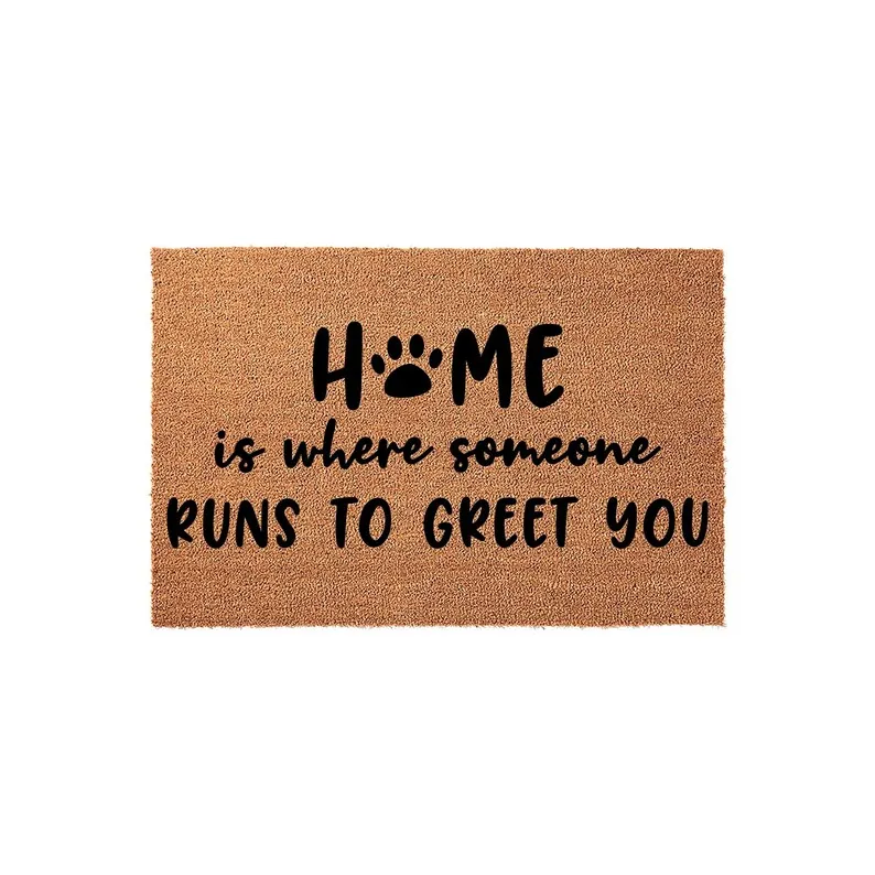 Custom Text Doormat Cozy Home is Where Someone Runs to Greet You Welcome Doormat Housewarming Gifts Anti-slip Outdoor Hallway