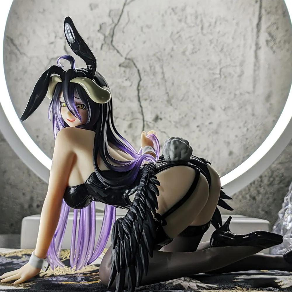 Figura de OVERLORD de Anime de 13CM, albedo, chica conejito arrodillada, modelo de Anime, juguetes, colección de regalos, adornos de decoración de PVC