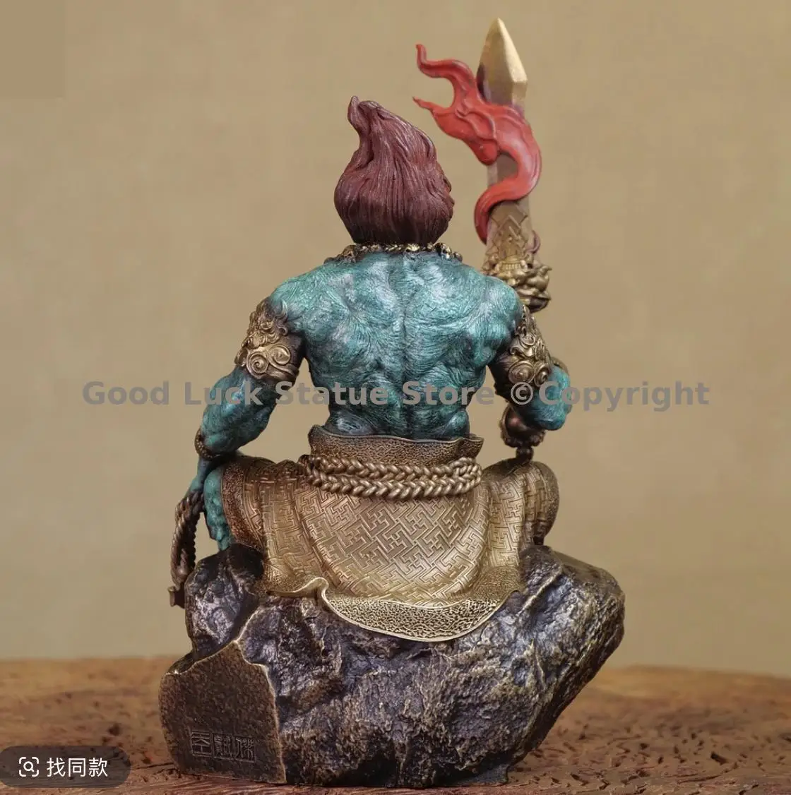 HOME family Exorcism Drive away bad luck obstacles talisman God Acalanatha Bodhisattva buddha TOP handmade copper sculpture