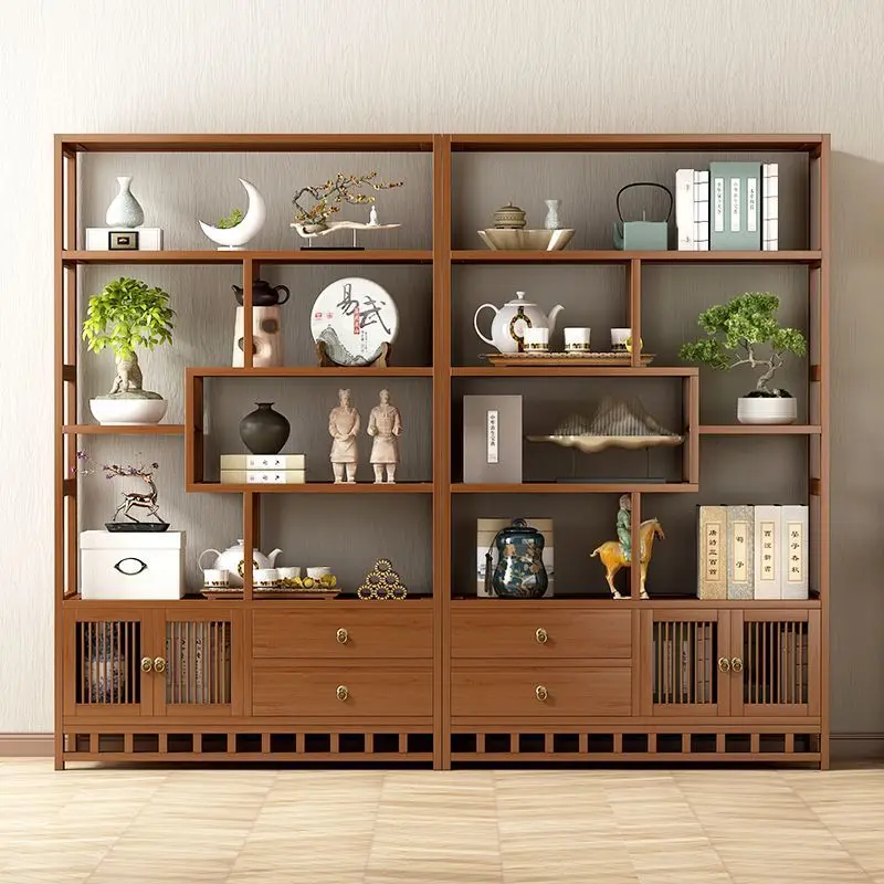 New Chinese style Bo Gu Jia tea and wine cabinet, living room display cabinet, and Duo Bao Ting purple clay teapot display cabin