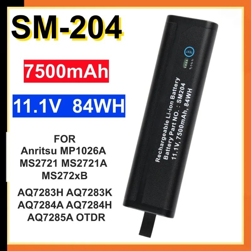 SM204 11.1V 7500mAh Replacement Battery for Anritsu MP1026A MS2721 MS2721A MS272xB Cable  Antenna Analyzer Spare Parts