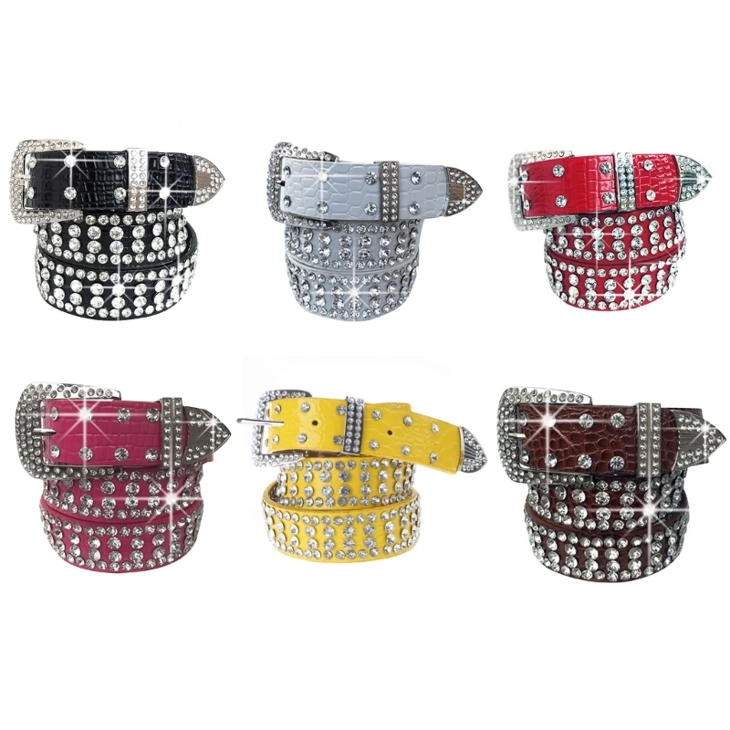 

Bling Belt Studded Waistband Belt For Women Fashion Belt for Jeans Cowgirl Western