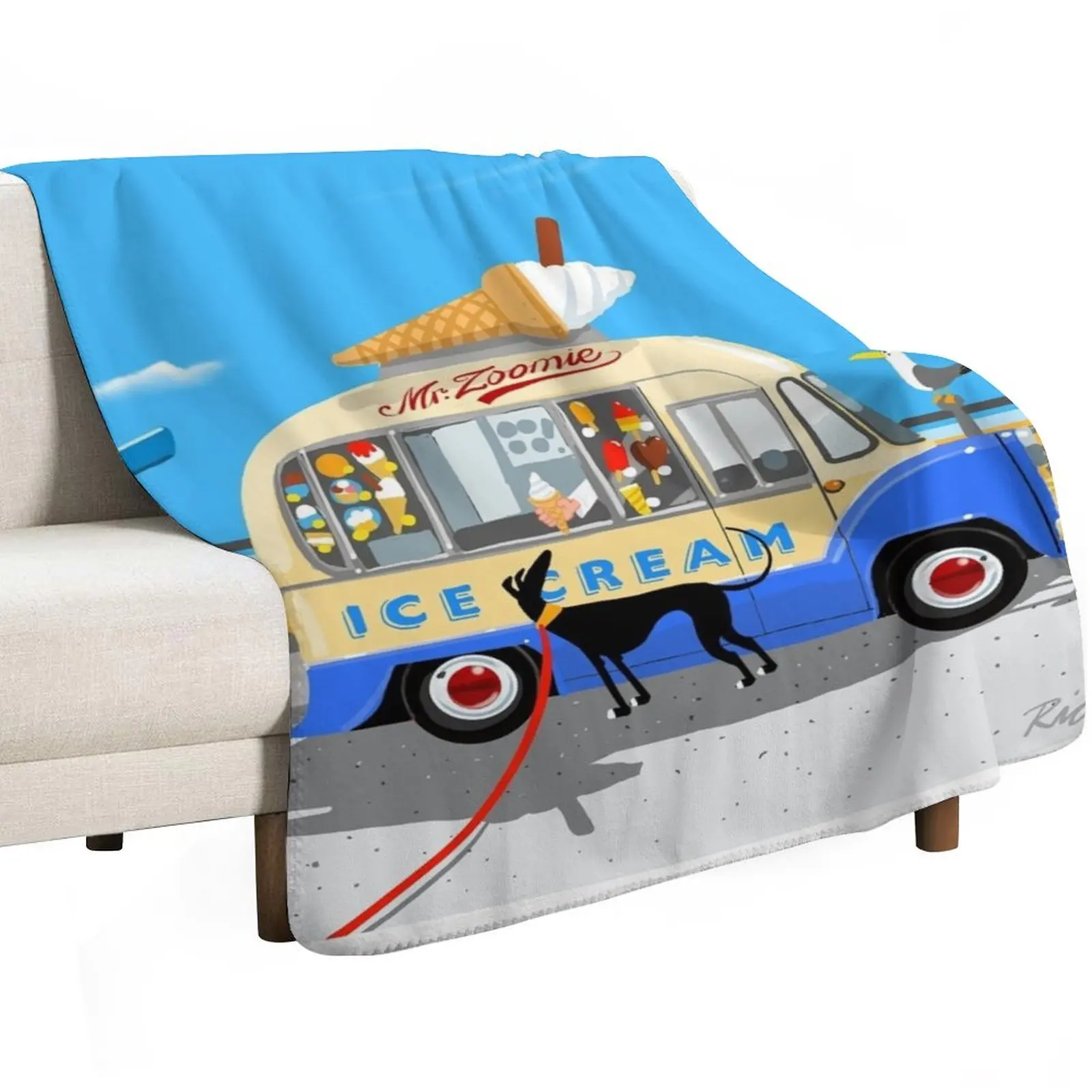 Mr. Zoomie Throw Blanket Warm Vintage for sofa Sofa Thermal christmas gifts Blankets