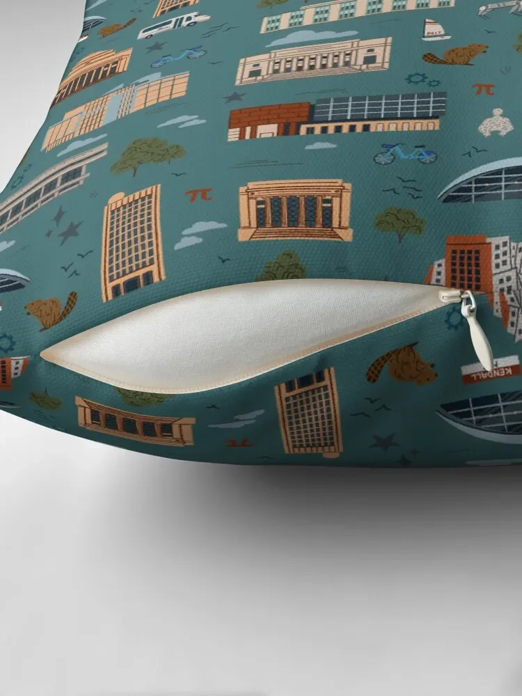 MIT Buildings Throw Pillow Christmas Covers Sofas Covers