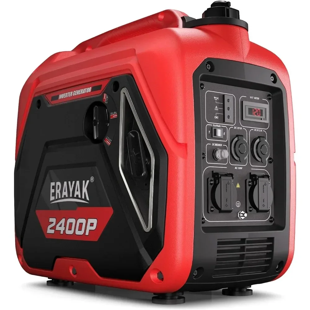 L 2400W Portable Inverter Generator For Home Use,Super Quiet Small Generator For Camping Emergency Power,Gas Powered Engine