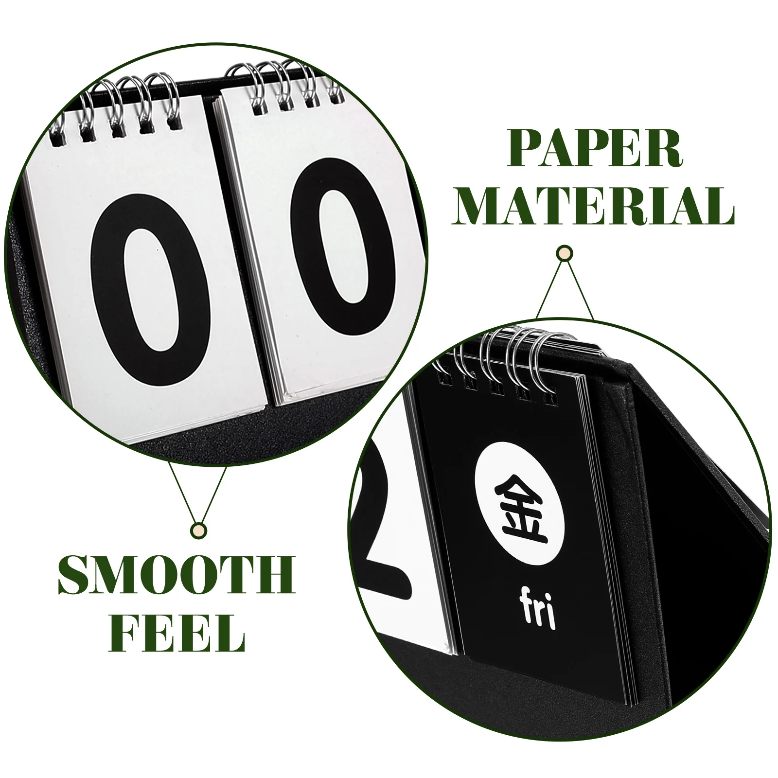 

Page-turning Calendar Desktop Stylish Perpetual Resuable Scoreboard Calendars for Standing Flip Modern Office Creative