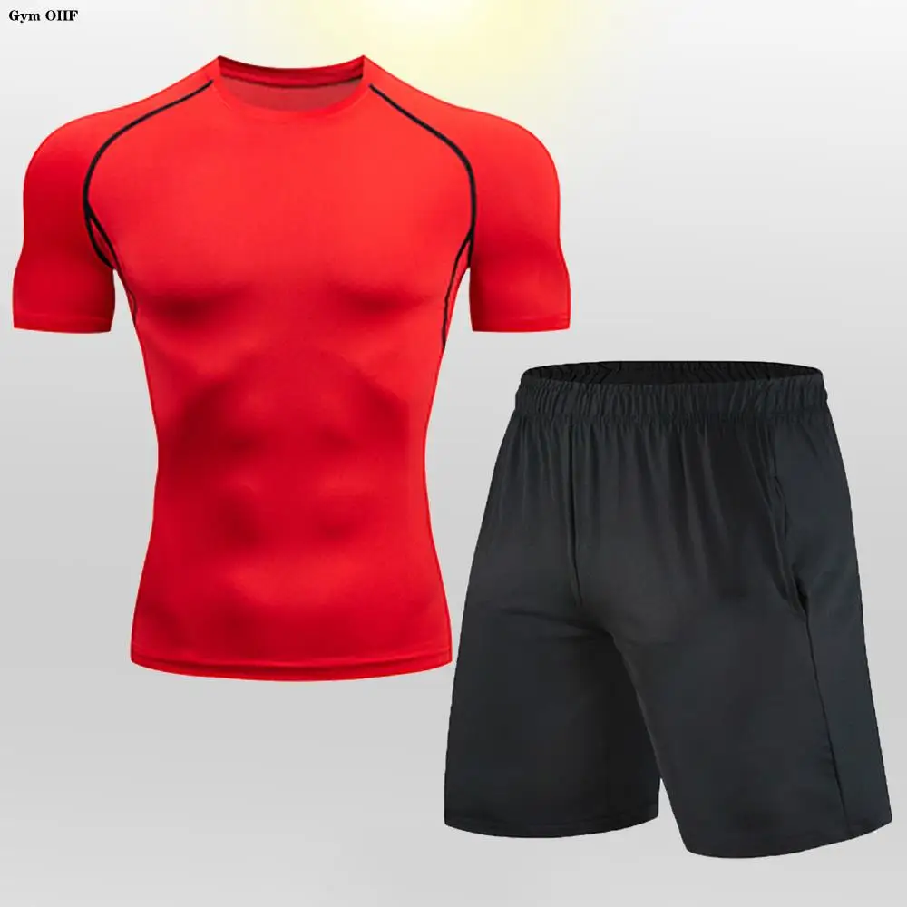 

Male Quick Drying Sportswear Compression Clothing Fitness Training Kit Thermal Underwear Men's Running Sports Suit MMA Rashgard