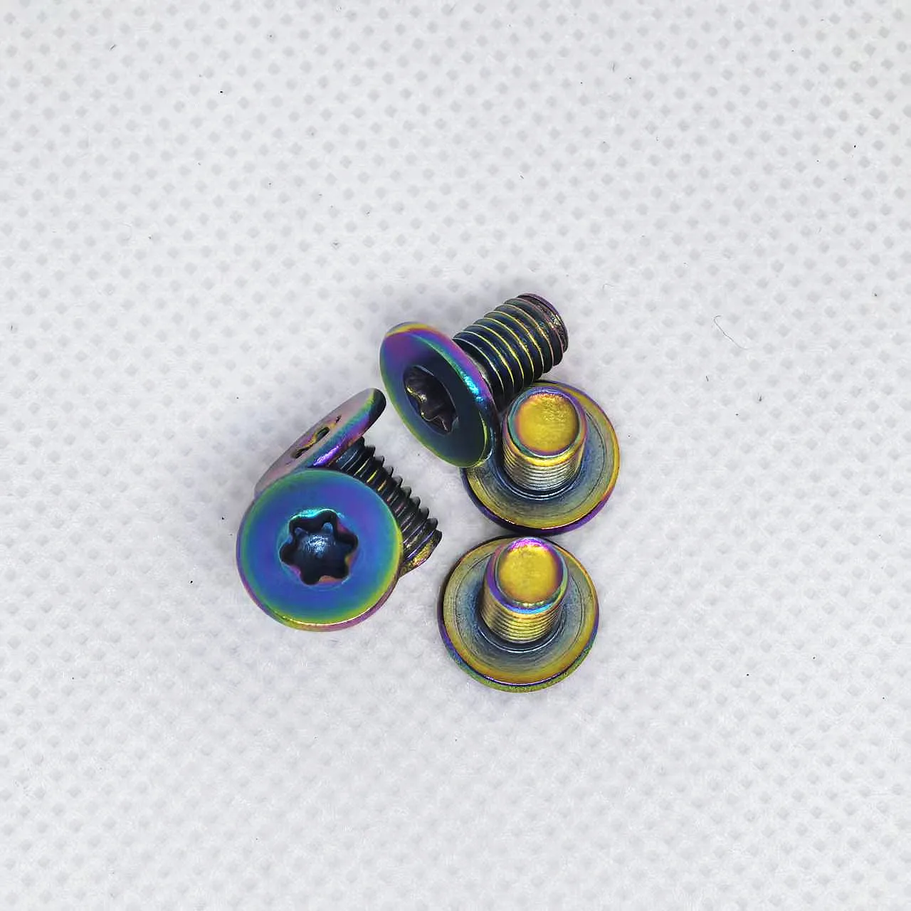 5pcs Torx thin Titanium screw M2 M2.5 M3 M4 M5 GR2 Titanium colourful rainbow colour Six-Lobe Ultra Thin Flat Wafer Head Screw
