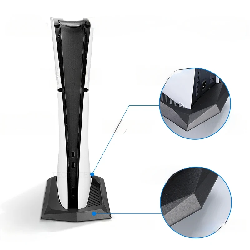 Vertical Stand Base Holder For Playstation 5 Slim Console with Built-in Cooling Vents and Non-Slip Feet For PS5 Slim Accessories view 6