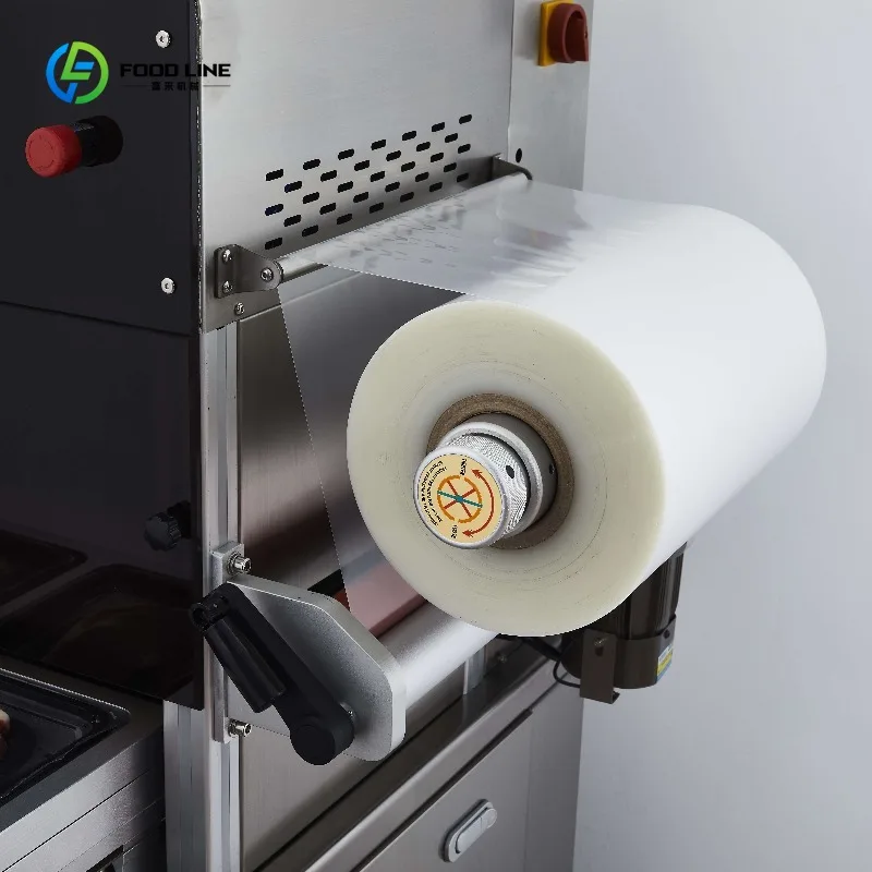 Semi Automatic Cooked Food Skin Vacuum Packing Machine Ready Meal Vacuum Skin Packaging Tray Sealer Custom
