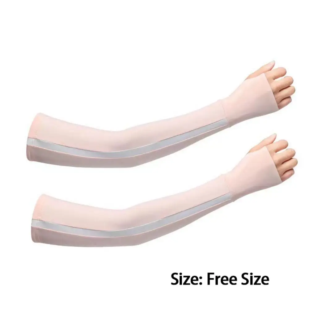 Велоспорт Вождение Бег Ледяной шелк Рукава Защита от солнца Солнцезащитный крем Налокотник Анти-УФ-перчатки без пальцев