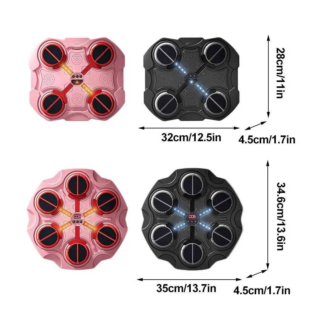 Children\'s Smart Music Boxing Machine USB Rechargeable Bluetooth Connection Wall Mounted Boxing Game Target Training Devices