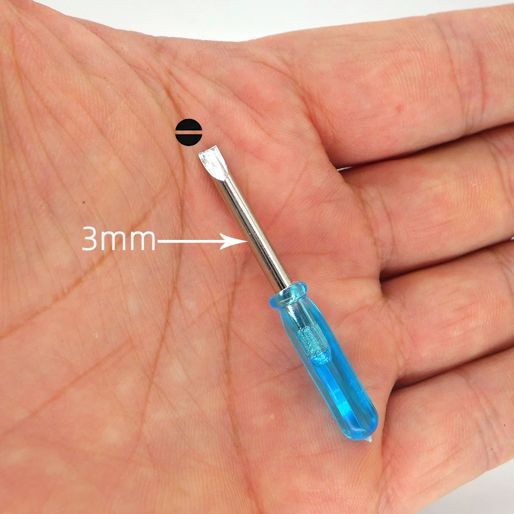 50 stücke Mini 3,0/2,0mm Flache-klinge Schlitz Kreuz Kopf Kleine Schraubendreher Für Handy Xbox 360 Wireless controller Reparatur Öffnen – Detail 6