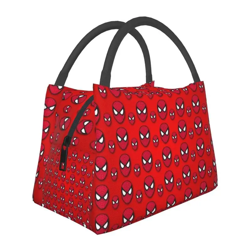

Spider Man Cartoon Superhero Insulated Lunch Bags for Women Resuable Cooler Thermal Bento Box Work Picnic