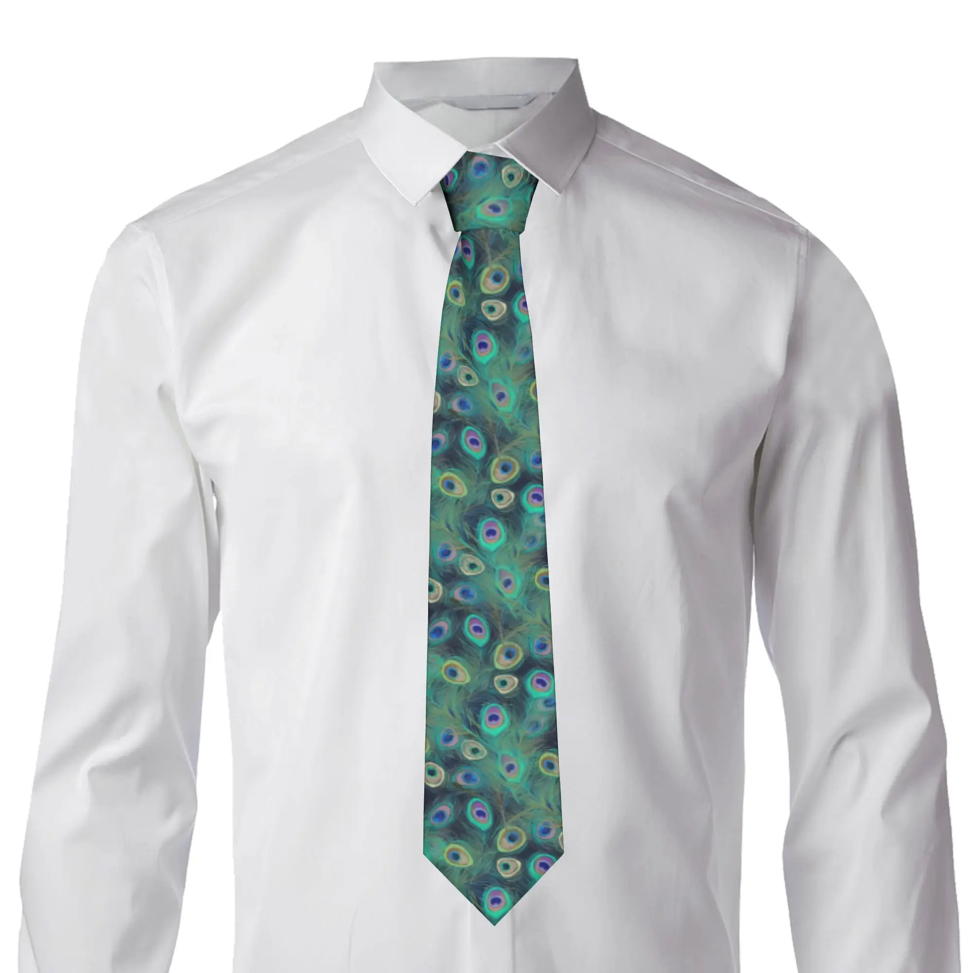 Formal Dancing Plumes Animal Peacock Feathers  Neck Tie for Office Mens  Neckties