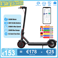 ATSANT TUYAS/TUYA/ES80 Adult Electric Scooter 36V 10.5Ah 350W Powerful Motor 35KM Long Range 31KM/H Foldable EScooter with APP