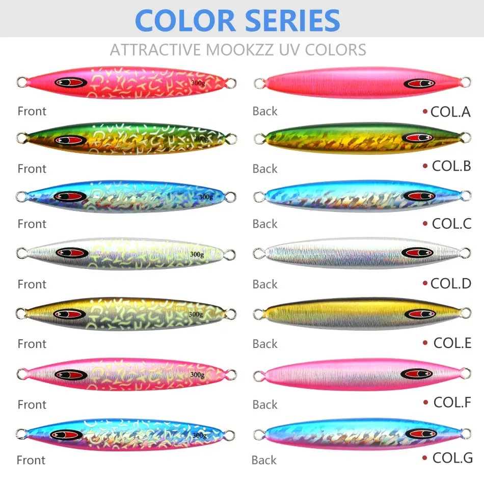 Mookzz Metal Jig – Jigging lento en mar, cebo artificial biónico - imagen 2