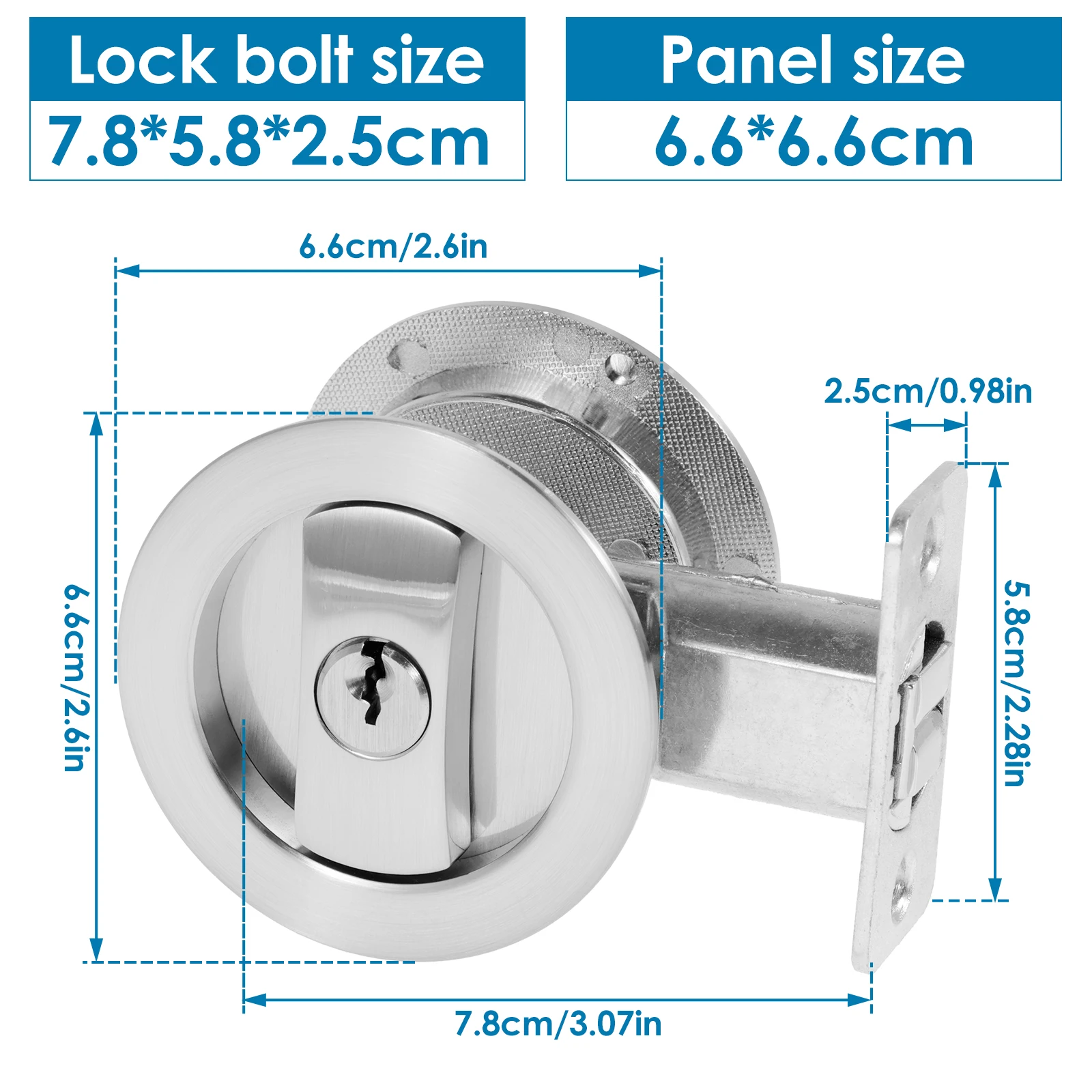 Door Lock Circular Black Sliding Door Lock Barn Door Bathroom Double Hook Sliding Door Lock Bathroom Hook Lock