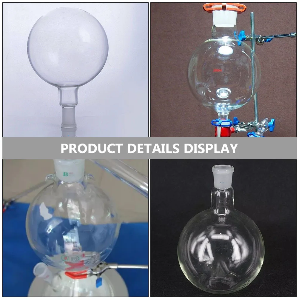 

Professional Round Bottom Boiling Flask Durable Laboratory Glassware Stress-Resistant Long-Lasting Use for Science Applications