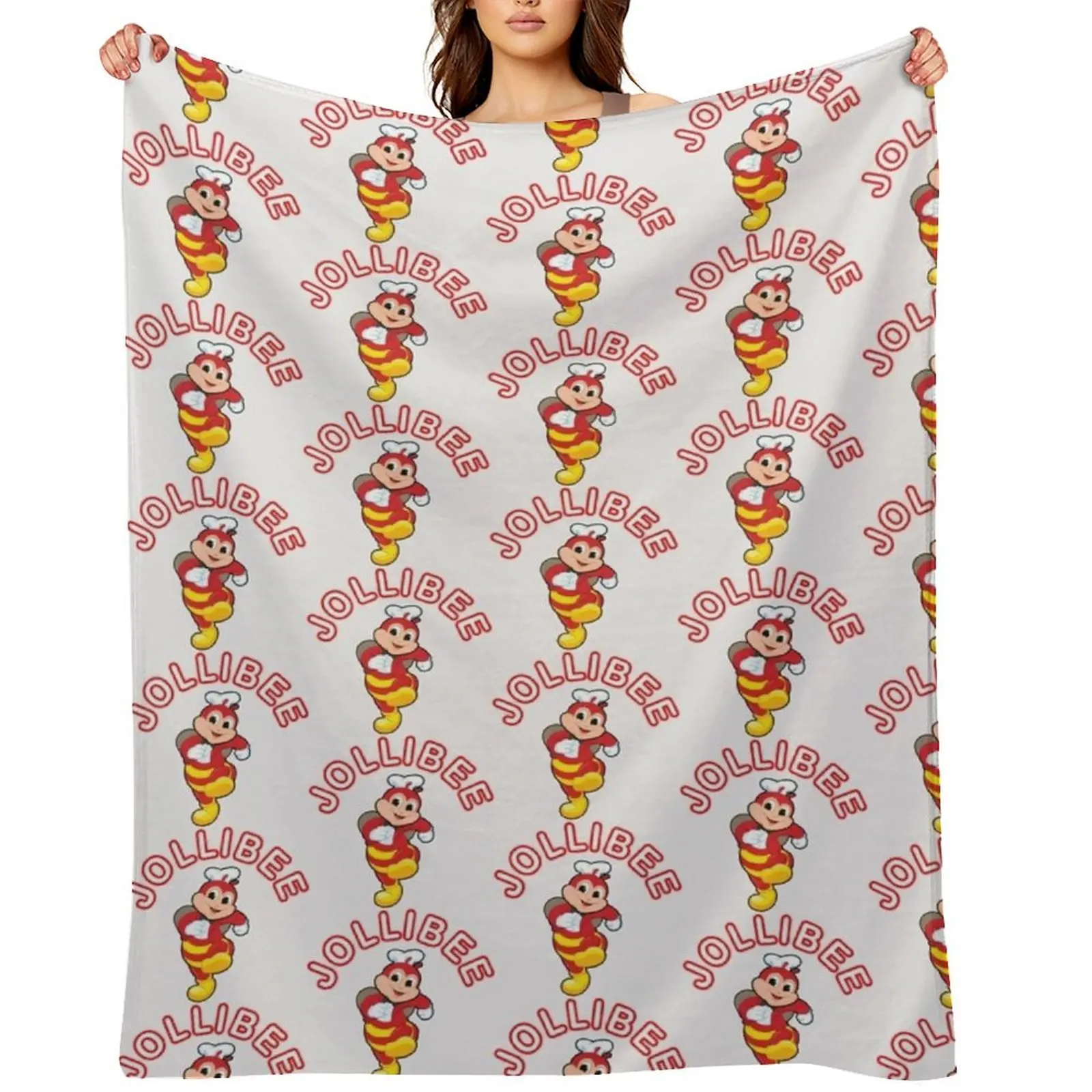 

Jollibee Mascot Philippines Jollibee Fast Food Pilipinas Icon Filipino favorites Throw Blanket Quilt Winter beds Blankets