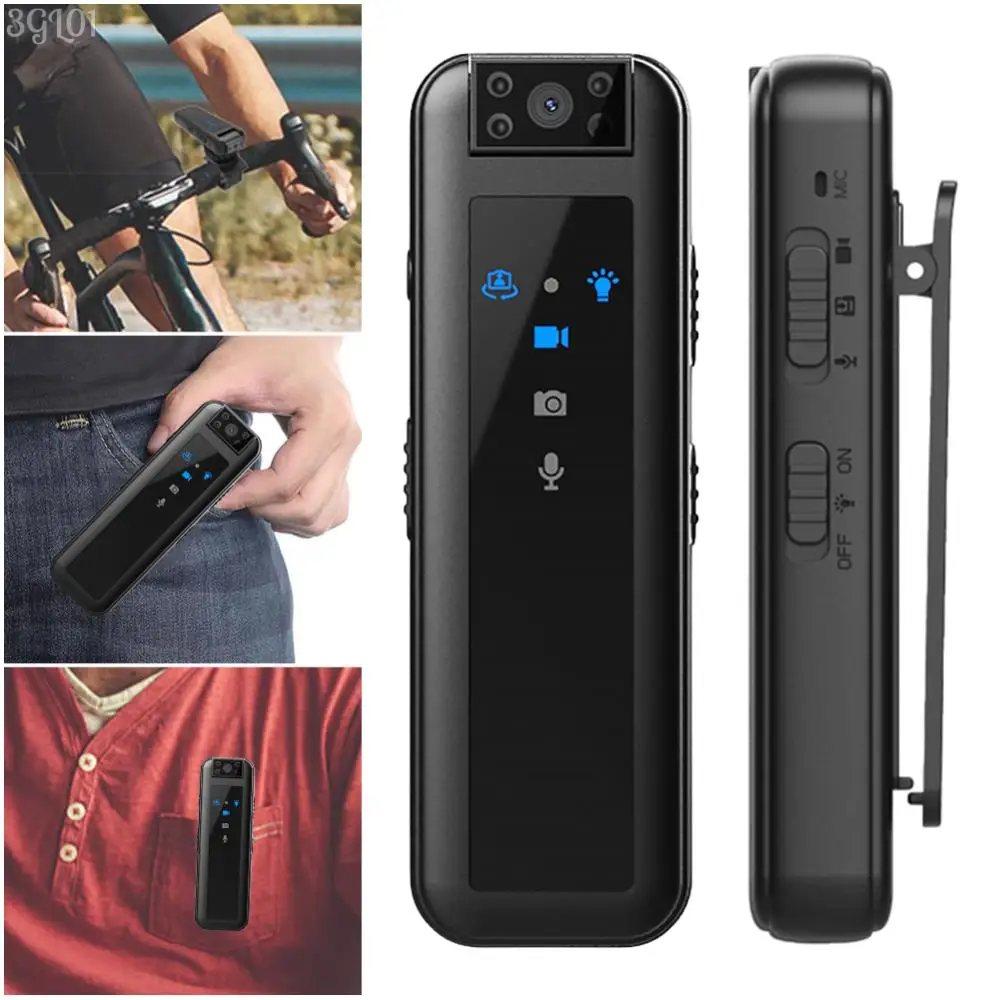 Mini Portable Body Camera HD1080P Small Outdoor Sports Camera Infrared Night Vision Digital Video Recorder Back Clip