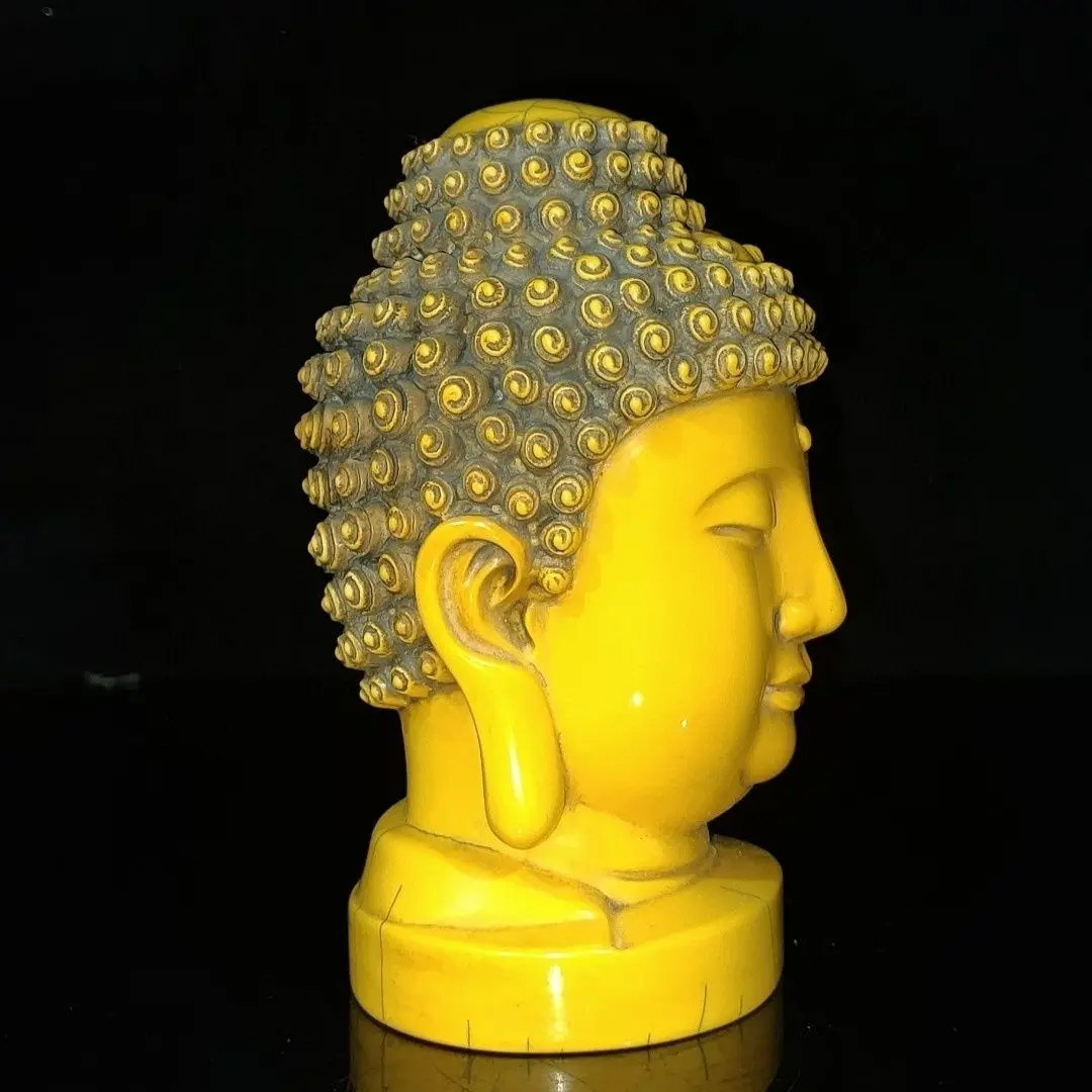 U Collection of tooth carving Buddha head, high-quality material selection, fine carving, vivid portrayal, weighing 78g