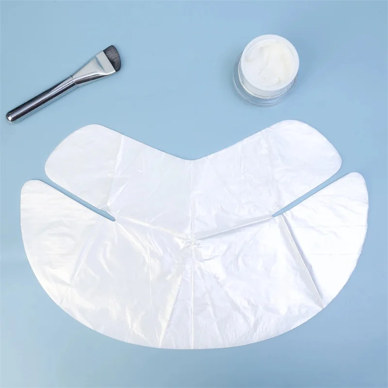 500/100 قطعة فيلم بلاستيكي ناعم للوجه قناع منظف كامل ملصقات الرقبة ورقة صالون تجميل خاص أقنعة البولي ايثيلين التفاف أداة العناية ببشرة الوجه