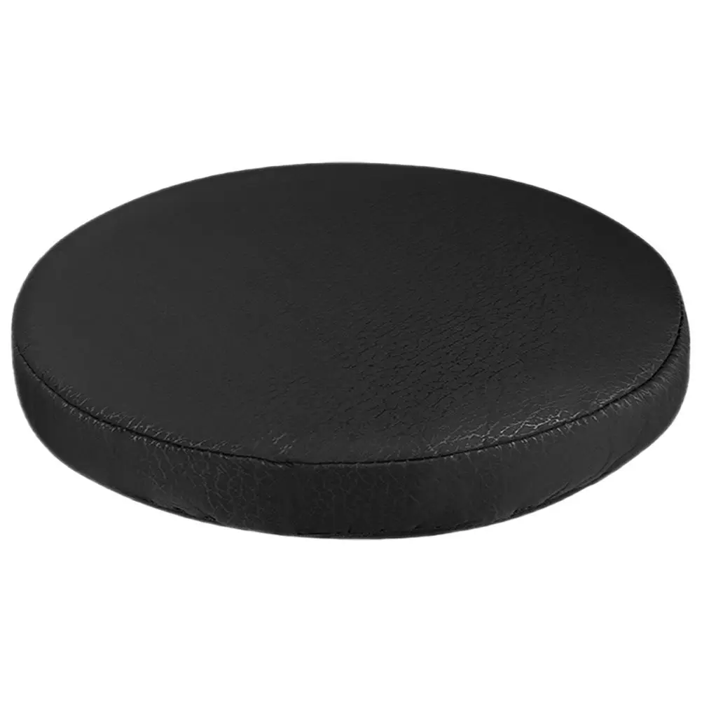 Round Stool Covers Elastic PU Waterproof Slipcover Stretch Bar Stool Seat Covers Kitchen Dining Bar Chair Seat Cushions Black view 5