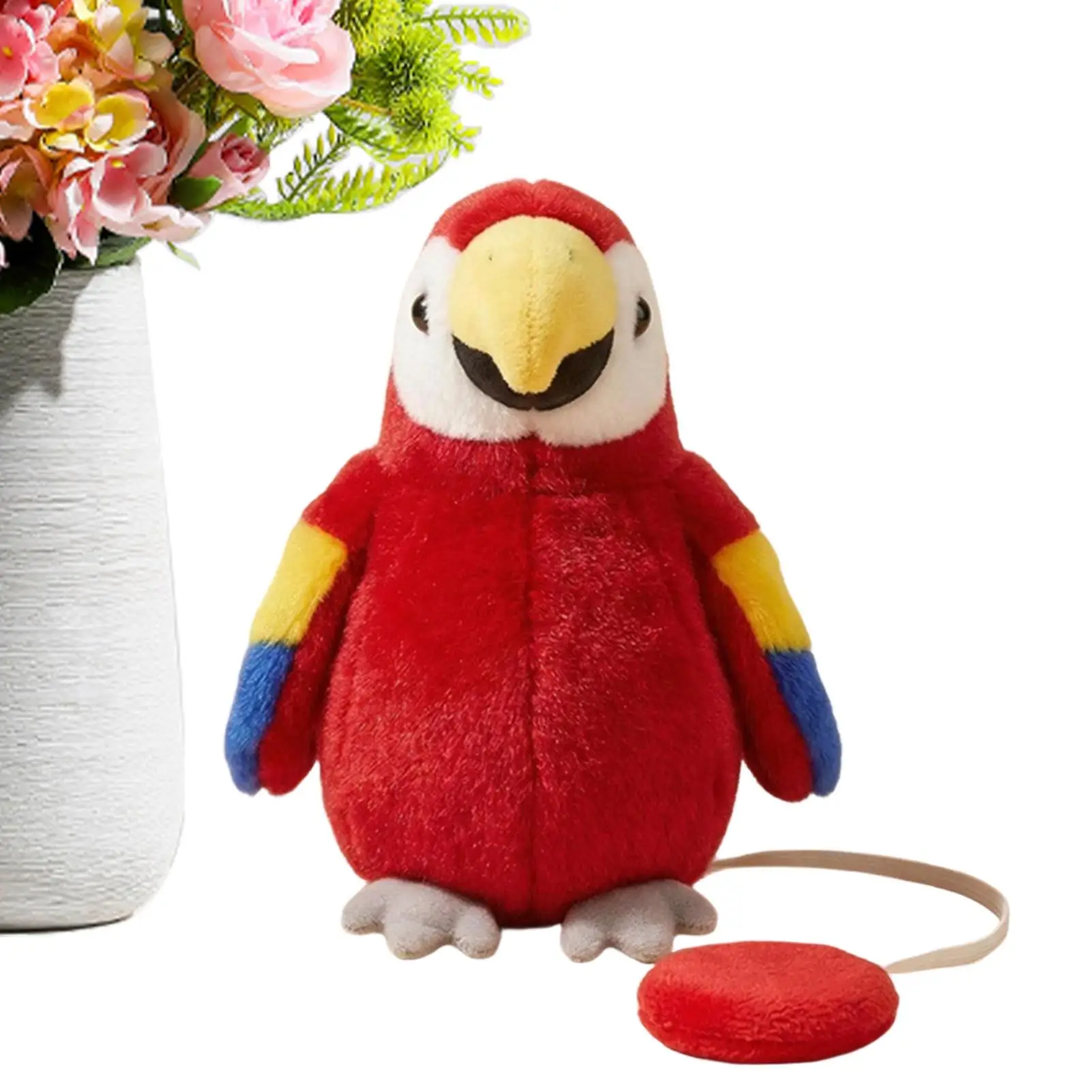 Magnetic Parrot Shoulder Plush Toy Wearable Mini Stuffed Bird Durable Pirate Captain Costume Accessory for Kids Teens Adults