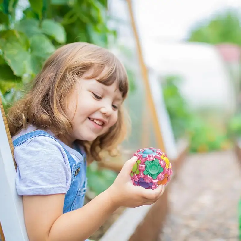 Palla puzzle per bambini Gioco rompicapo sensoriale Palla colorata per alleviare la pressione per bambini Ragazzi Ragazze Adolescenti Adulti