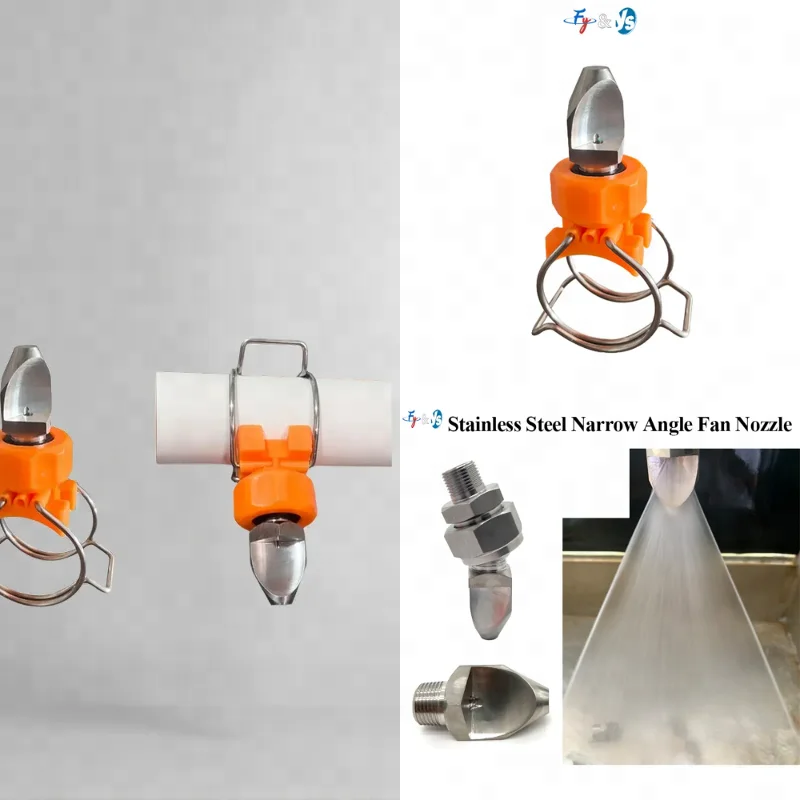 Narrow Angle Fan Spray Nozzle, Stainless Steel Clip Type for High Pressure Sand Gravel Washing on Vibrating Screen