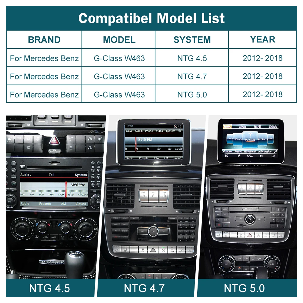 CarPlay для Mercedes Benz G-Class W463 2012-2018 G63 G65 AMG G500 G 63 65 500, с Android