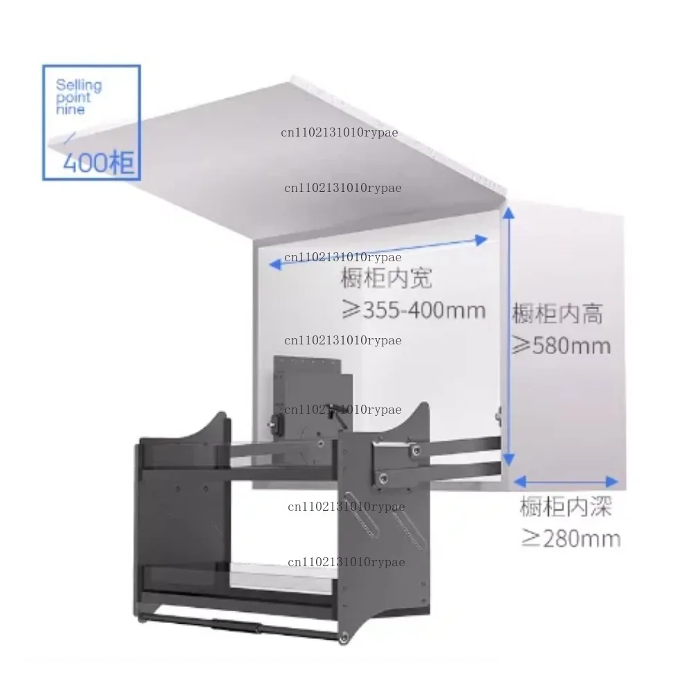 Drop-down Kitchen Storage Rack - Aluminum Alloy Damping Lifting Basket for Wall Cupboard Seasoning