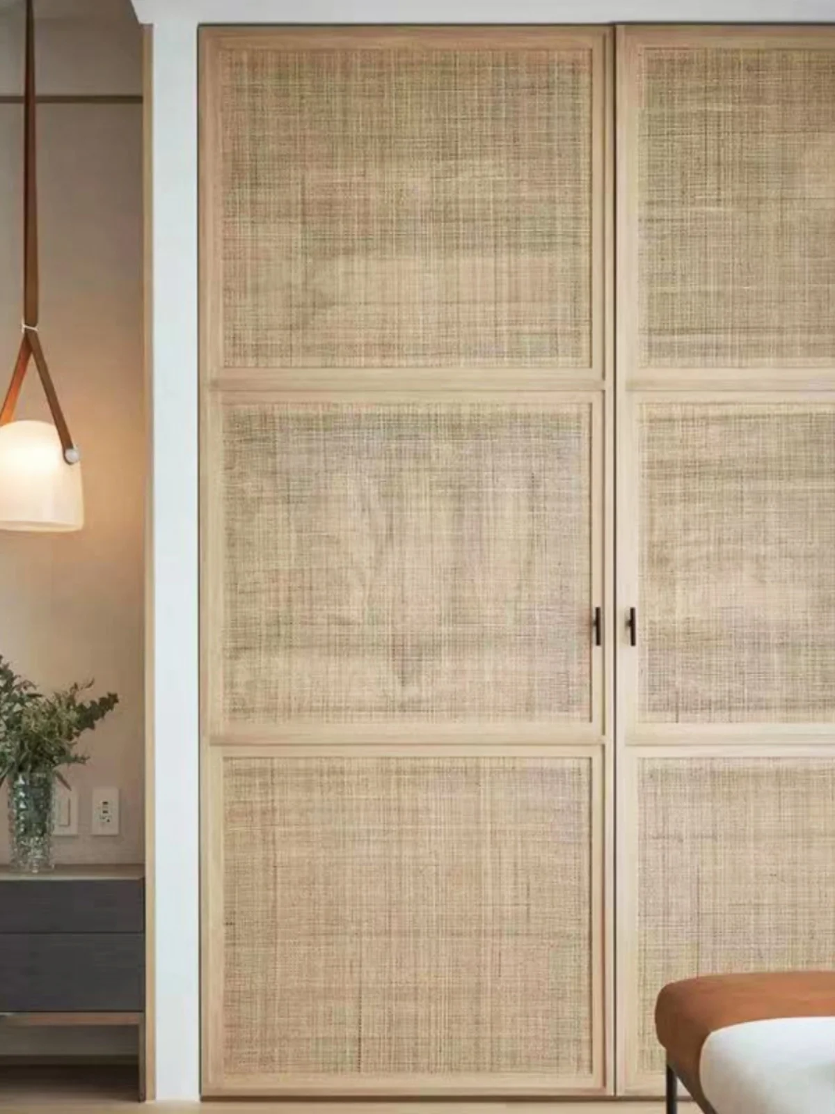 Japanese style rattan door, sliding door