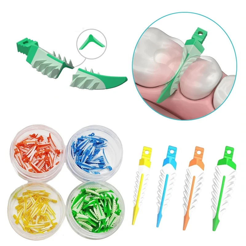 New Dental Interdental Wedges Sealing Composite Wedges Silicone Suitable Adaptive Dentist Material for Tooth Restoration