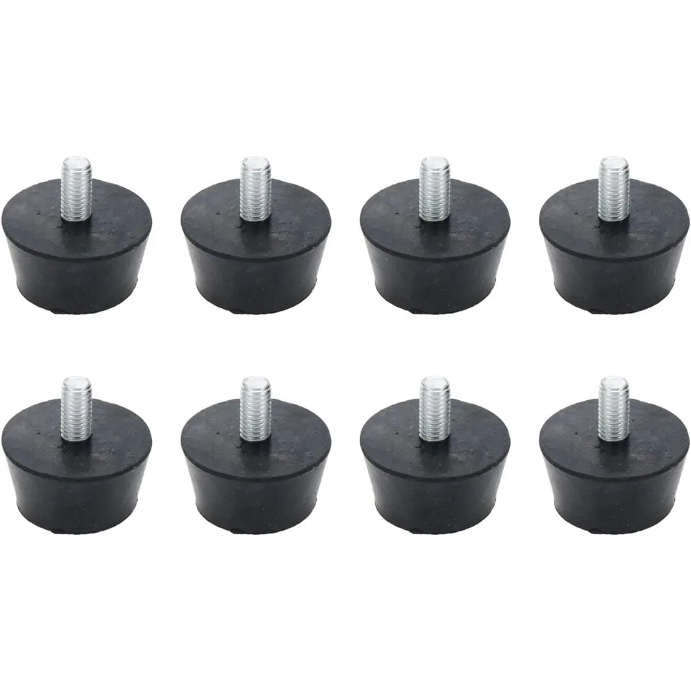 

8 Pcs 3/4-Inch Height Rubber Furniture Legs Anti-Slip Rising Feet Replacement for Sofa Table Chair Cabinet with M8 x 15mm Screw