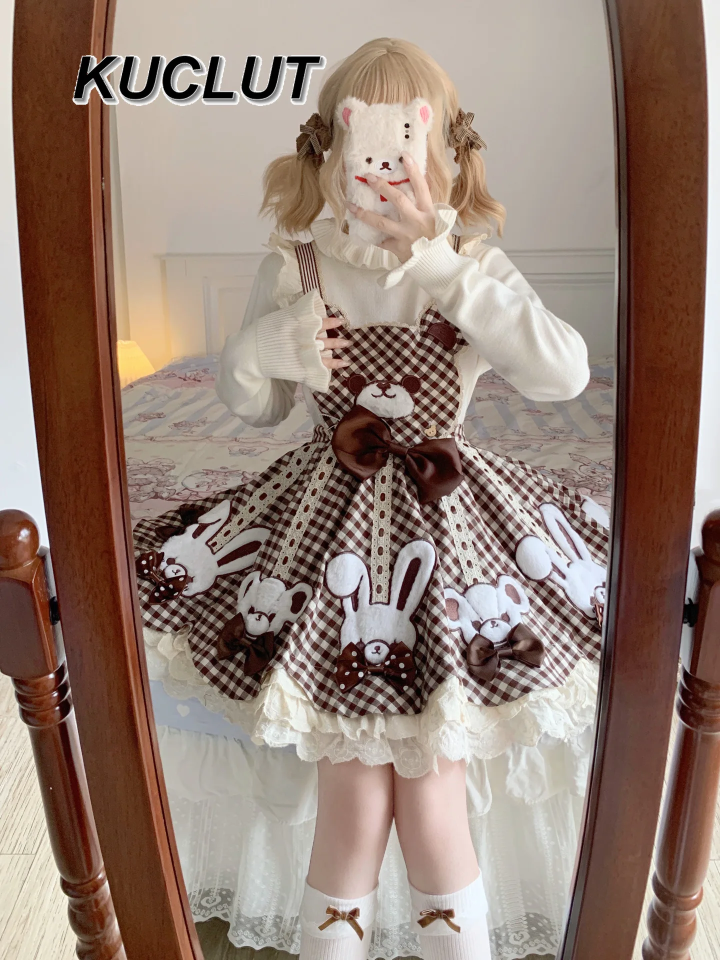 

Сплошной цвет, белый пуловер с рюшами, свитер в стиле Лолиты, вязаная базовая рубашка с внутренней частью, женский осенне-зимний топ для Eomrn