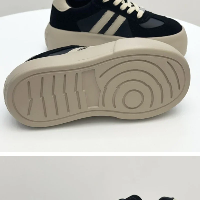 Sports Shoes Thick Sole Casual Board Women 2024 New Cowhide Everything Soft Inside Increase De Training Shoes